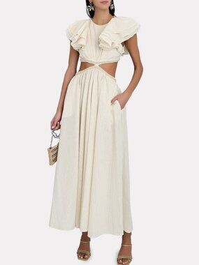 Zimmerman Anneke Cut Out Ruffle Dress